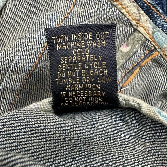 Reba Denim Jacket Size Large Studded Embroidered Stretch Western Rodeo Cowgirl - Picture 14 of 15